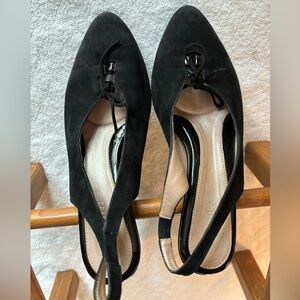 Beautifeel Kitten Heels  -  size 6  -  black suede  -  slingback
